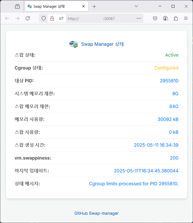 [Docker] Swap Manager 수정 및 Github 등록 - PC 일반
