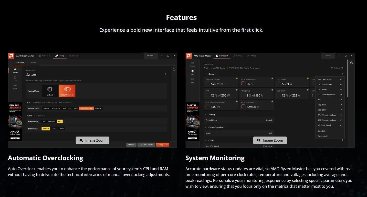 AMD Ryzen Master Overclocking Utility v.3.0.2.5029 출시 - CPU / 메인보드 / 램